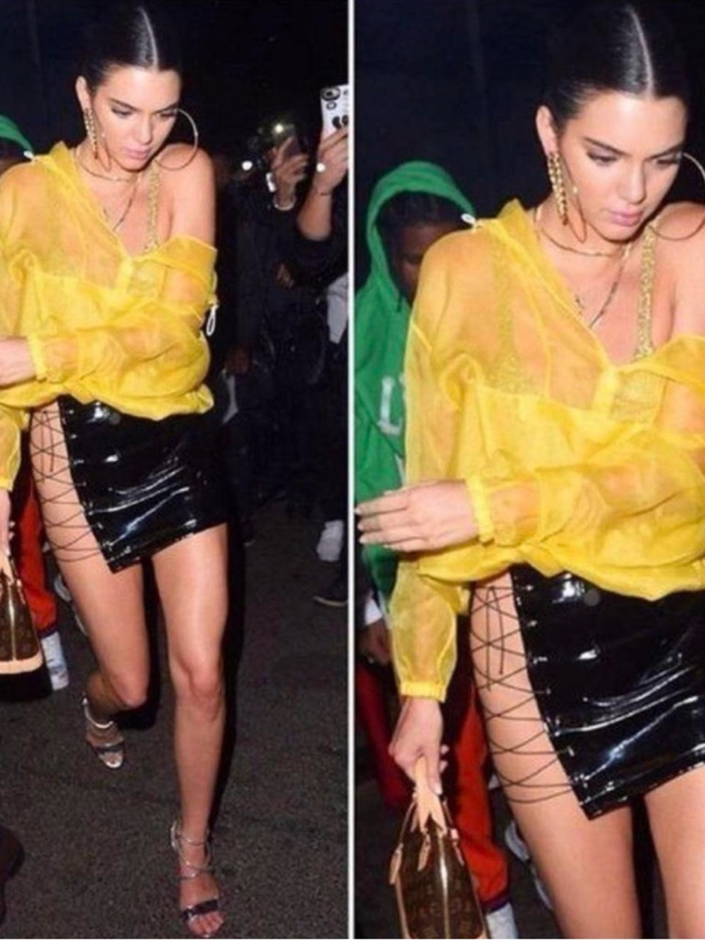 Danielle Guizio Devoiler Lace Up Mini Skirt